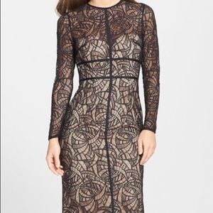 Monique Lhuillier Lace Sheath Dress